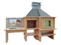 Ref. 327 - 317 cm x 69 cm e 105 cm x 274 cm, CxLxA | Grelhador 60 cm x 40 cm, CxL